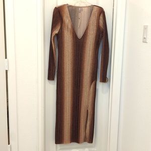 Neutral Sparkle Midi Dress